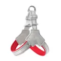 Verstelbaar honden tuig, ademend mesh huisdier vest met reflecterende strips, grijs en rood. - M / Rood