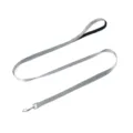 Guinzaglio per cani grigio da passeggio, corda di trazione in nylon resistente con gancio in metallo. - Fettuccia per guinzaglio riflettente - Grigio