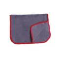 Dik microvezel autowasdoek met rode rand, sterk absorberende reinigingsdoek voor voertuigverzorging. - 40*60cm / Grijs