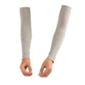 Cooling arm sleeves for outdoor sports, UV protection sun sleeves in light grey color. - One Size / Gray