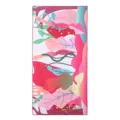 Microfiber quick dry towel variant with vibrant plant print, soft, absorbent for travel. - Seagrass Large