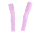 Light purple cooling arm sleeves for outdoor sports, sun protection and UV blocking sleeves. - One Size / Pink