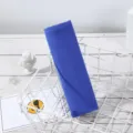 Blue cooling sports towel detail, quick-drying lightweight fabric for outdoor fitness use. - 35*80cm / Blue