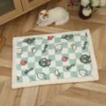 Thickened pet blanket with cute green plaid and dinosaur print for cozy winter warmth - 50x70cm / Style 4