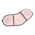 Toalla de bolsillo de microfibra rosa para mascotas, secado rápido y limpieza de perros. - Rosa 23x65 cm