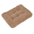 Soft plush square pet bed mat for cats and dogs, warm and thick cushion for small medium pets. - 30x43cm / Camel