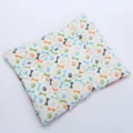 Close-up detail of the thickened canvas pet cushion featuring cute cartoon paw and bone print. - 30x40cm / Off-White Dog + Yellow Paw Style