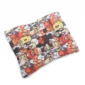 Thickened canvas pet cushion with cute cartoon cat and dog print design for all seasons. - 30x40cm / Spotted Dog + Bone Style