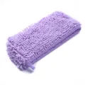 Chenille microfiber pet cleaning towel detail, ultra absorbent purple fabric with hanging loop. - Purple