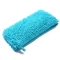 Blue chenille pet drying towel microfiber super absorbent dog bath towel for pet daily cleaning - Lake Blue