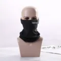 Mascarilla facial de seda de hielo negra protección solar cuello transpirable - Talla única / Negro