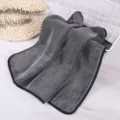 Donkergrijze getwiste microvezel auto droogdoek, zachte professionele reinigingsdoek. - 50cm*60cm / Grijs