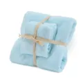 Gift baby bath towel set soft coral fleece blue towel household face towel packaging - Sky Blue