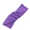 Purple microfiber sports towel with zipper pocket quick drying gym towel for outdoor travel - 30x110cm / Purple