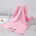 Asciugamano sportivo rinfrescante in seta ghiaccio a quadri rosa per fitness all'aperto. - 30*100cm / Rosa