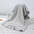 Serviette de sport rafraîchissante pour fitness en plein air, design à carreaux gris double. - 30*100cm / Gris