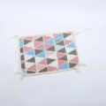 Breathable pet cooling mat with geometric pattern, double-sided summer sleeping pad for cats dogs - 35×50cm / Colorful Triangle