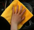 Chiffon de nettoyage auto en microfibre épais et absorbant pour essuyage intérieur. - 40x40cm / Jaune
