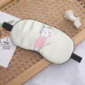 Cute cartoon sleeping eye mask with soft elastic strap and breathable shading design. - Cat Style / With Ice Pack