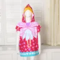 Poncho telo mare con cappuccio per bambini, asciugamano stampato fata ad asciugatura rapida. - Farfalla