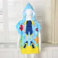 Asciugamano con Cappuccio Bambini Cartone Animato Subacqueo Poncho Asciugatura Rapida - Sommozzatore