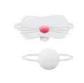 Set maschera naso bocca di animale in peluche e palla soffice con cinghie elastiche per festa. - Naso e coda