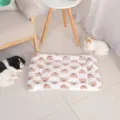 Fluffy pet mat warm fleece dog cat sleeping blanket cute cartoon bear print thick flannel bed. - 30x40cm / White Bear