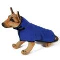 Blue microfiber pet drying robe dog bath towel coat quick drying cat apparel supply - XS / Dark Blue