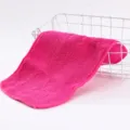 Microfiber makeup removal facial cleansing towel in bright pink color, soft and absorbent. - 20cmx40cm / Rose Red