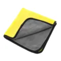 Dubbelzijdige microvezel reinigingsdoek autowasdoek sneldrogend in geel en grijs - 40cmx40cm / Grijs Geel
