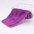 Purple microfiber cleansing facial towel square makeup remover cleaning cloth soft - 20cmx40cm / Purple