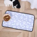 Set de table pour animaux en microfibre antidérapant tapis d'alimentation chien bleu - Style 6
