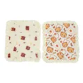 Cute cartoon bear pet cushion sofa pad with ruffles, soft flannel fabric, multi-purpose. - 30x40cm / Khaki Bear