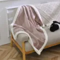 Double layer thickened fleece pet warm blanket for cats and dogs cozy pink sherpa throw blanket - 50x75cm / Khaki