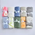 Soft coral fleece pet blanket set, multi-color warm cat and dog sleeping mat for all seasons. - Random Pattern