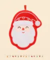 Christmas coral fleece hand towel, cute Santa Claus cartoon design for kitchen kids. - Santa Claus Style