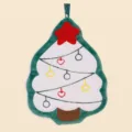 Christmas tree coral fleece hand towel cute cartoon kitchen absorbent hanging towel for holiday gift - Christmas Tree