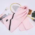 Asciugamano sportivo in microfibra rosa a nido d'ape per golf fitness yoga corsa - Rosa / 30x110cm