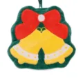 Christmas Coral Fleece Hand Towel Soft Absorbent Hanging Kitchen Towel Festival Gift - Style with Bells