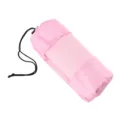 Asciugamano sportivo in microfibra rosa ad asciugatura rapida con borsa a rete per fitness. - 80cmx130cm / Rosa