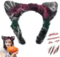 Halloween diadema orejas de lobo peluche disfraz fiesta animal cosplay accesorios para el pelo - Diadema de lobo colorida