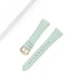 Cinturino per orologio in pelle bovina verde menta, grana litchi, elegante accessorio femminile. - Adatto per: quadrante piccolo S4 41 mm / Blu ghiaccio - fibbia oro rosa