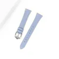 Cinturino per orologio in pelle azzurra con fibbia argentata, elegante ricambio per donne. - Compatibile con: GT6/5/4 - quadrante 41 mm (18 mm) / Blu - fibbia argentata