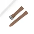 Brown leather watch strap for Xiaomi Watch S4 41mm, stylish lychee grain replacement band. - Applicable: S4 41mm Small Dial / Coffee Brown - Black Buckle