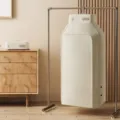 Compacte draagbare kledingdroger voor thuis en slaapzaal, opvouwbare snelle droogmachine. - Vierkante hangende wasdroger - Model met timer / Broken Wit