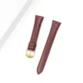 Correa de reloj de cuero rojo vino con hebilla dorada, vista detallada para pulsera de mujer. - Compatible con: GT6/5/4 - esfera de 41 mm (18 mm) / Rojo vino - hebilla dorada
