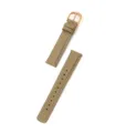Genuine leather watch strap with lychee pattern and rose gold buckle for smartwatches. - Applicable: S4 41mm Small Dial / Khaki - Rose Gold Buckle
