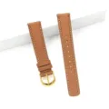 Braunes Litchi-Muster Rindsleder Uhrenarmband 18mm Ersatzband mit goldener Schließe - Passend für: GT6/5/4 – 41 mm kleines Zifferblatt (18 mm) / Braun - Gold-Schließe