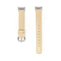 Cinturino per orologio in pelle beige di ricambio, sottile cinturino elegante per smartwatch. - Per 8/9/10 / Albicocca - fibbia argentata