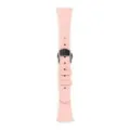 Cinturino per Orologio in Pelle Rosa 18mm con Fibbia Deployante Argentata per Donna Elegante - Rosa - fibbia a farfalla argento
